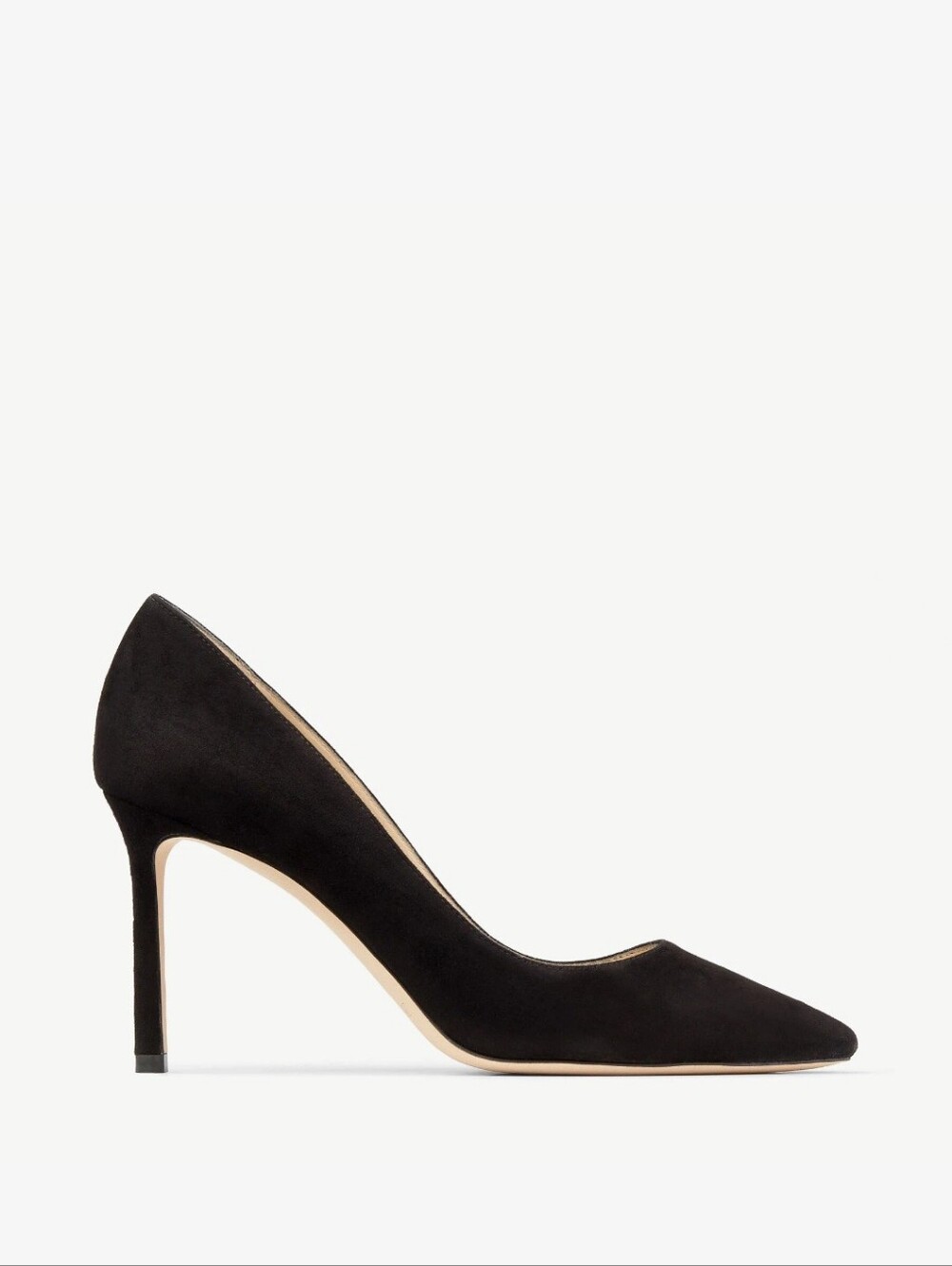 Jimmy Choo Romy 85mm Black Suede Pointed Pumps - Picture 2 of 15